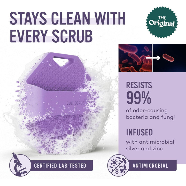 Sud Scrub Antimikrobieller Körperschrubber aus Silikon, Peeling-Körperschrubber für empfindliche Hau