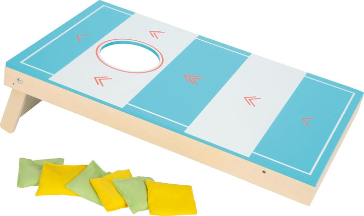 small foot Cornhole und Sling Puck Spiel „Active“ aus Holz, 2-in1-Wurfspiel, Familienspiel für Kinde