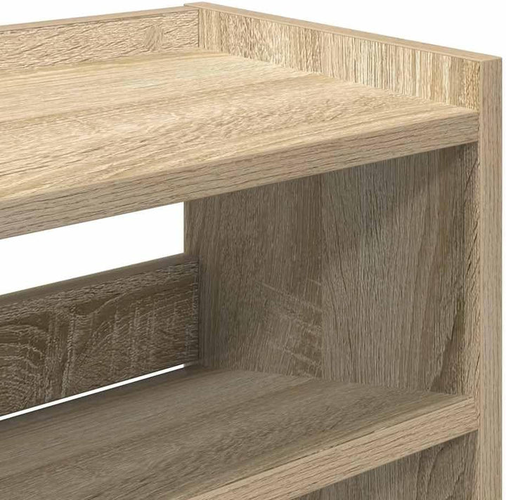 vidaXL Schuhregal Sonoma-Eiche 80x25x62 cm Holzwerkstoff, Schuhschrank, Schuhaufbewahrung, Schuhe Or