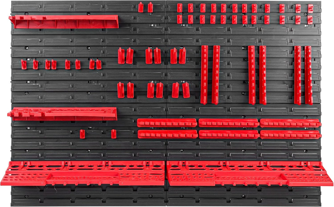 botle Werkzeugwand 115x78 cm - Set 58 Werkzeughaltern mit Lochwand Werkstattregal Kunststoff Garage