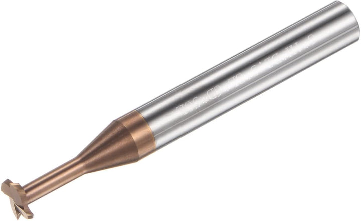 sourcing map T Schlitz Schaftfräser Fräser 6mm Schnitt 1mm Tiefe 6mm Schaft Solid Hartmetall Titan B