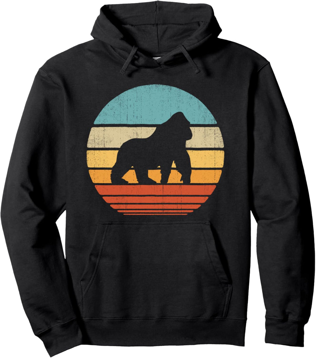 Gorilla Retro Vintage Style 60s 70s Men Women Gift Ape Lover Pullover Hoodie