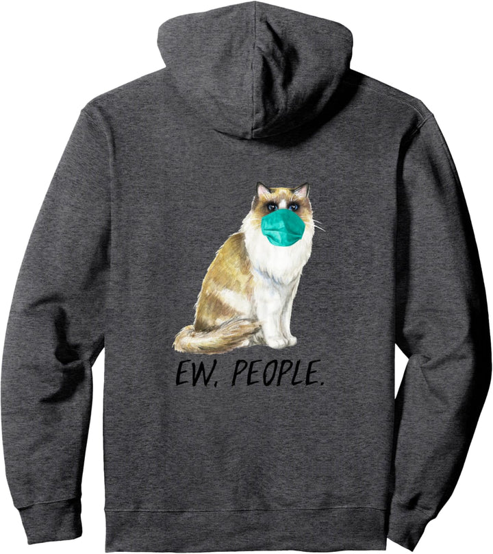 RAGDOLL Katze mit Gesichtsmaske Mundschutz Pullover Hoodie