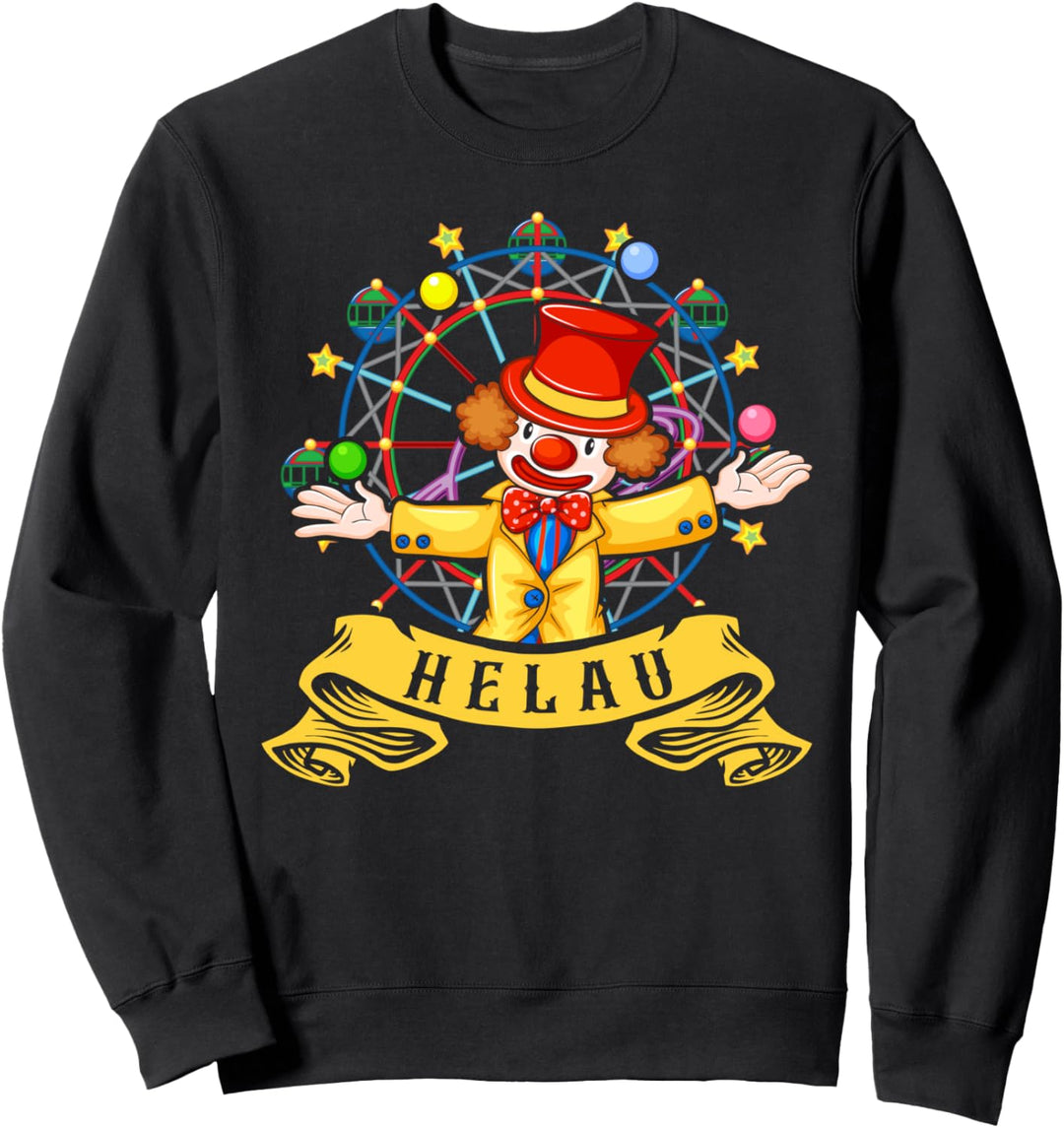 Clown Kostüm Karneval Konfetti Helau Clown Sweatshirt