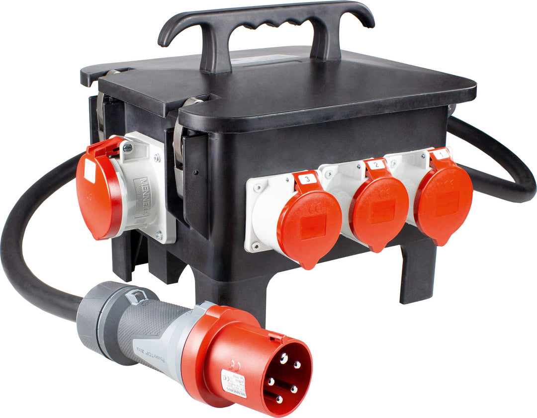 Baustellen-Stromverteiler M63 400V M63 63 A, ca. 43 kW, M63 63 A, ca. 43 kW