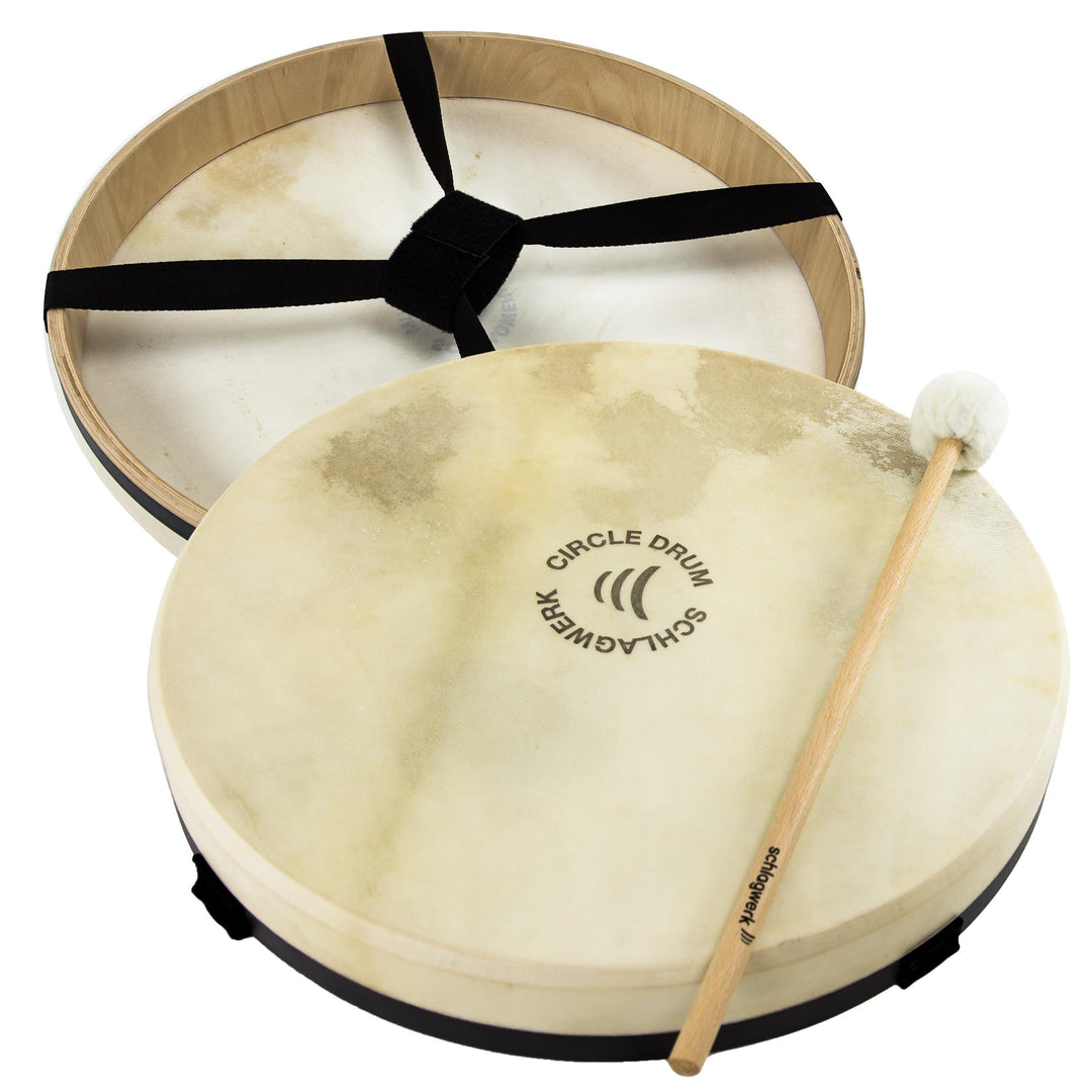 Schlagwerk RTC44 Rahmentrommel Circle Drum -Handtrommel mit Gurt-Haltekreuz - ⌀ ca. 45 cm / 17,5 Zol