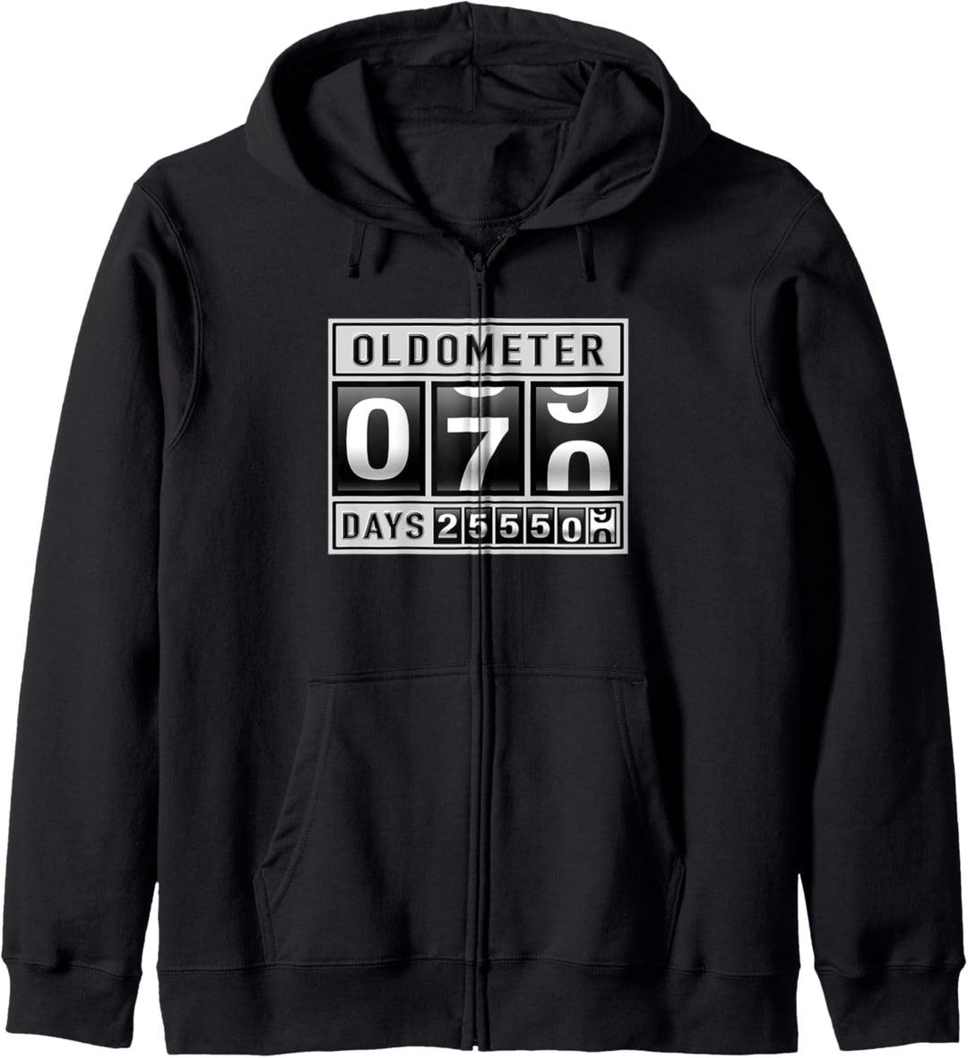 Oldometer 70th Birthday Vintage Kapuzenjacke