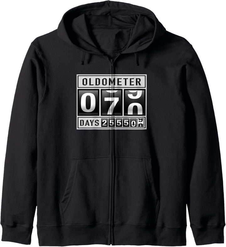 Oldometer 70th Birthday Vintage Kapuzenjacke