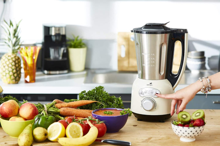 Senya SYCP-HB008C Heiz-Standmixer Edelstahl Cook &amp; Ice V3, Mixer sahnehaltige/fein pürierte Suppe, D