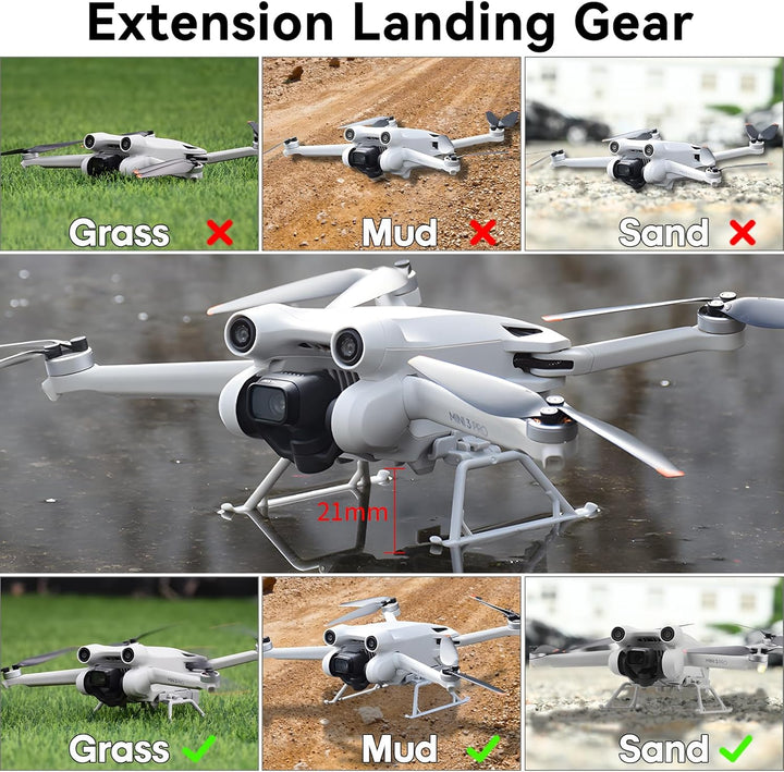 Mini 3 Pro Propeller – mit Blattschutz Propellerhalter Propeller Stabilisator Fahrwerk Beinen faltba