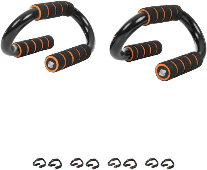 Sport-Tec Push Up Liegestützgriffe, Aufbau Brustmuskeln zu Hause oder im Fitnessstudio, Paar Orange,