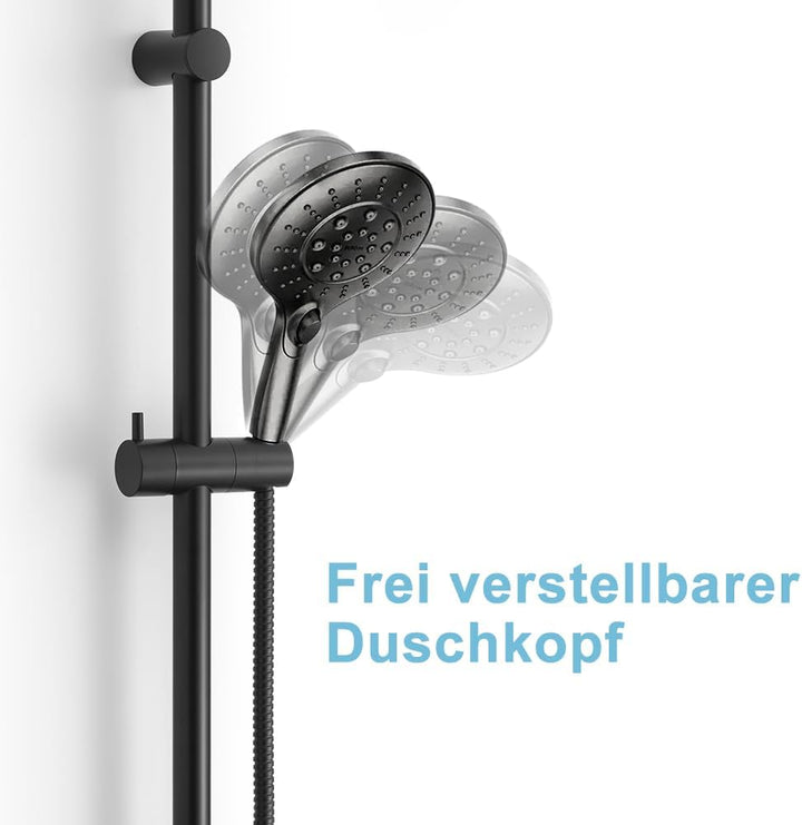 OFFO Duschstange Brausestange, 68cm segmentierte, wandmontierte Duschstange, verstellbarer Abstand 3