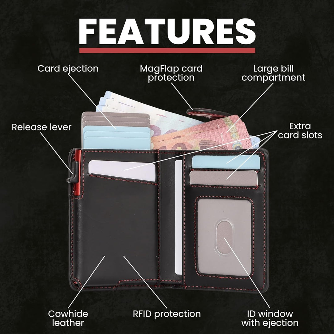 Will Fire® MagFlap® MultiTag | Airtag Android Wallet Samsung Galaxy Smart Tag + Tile Chipolo ATUVOS