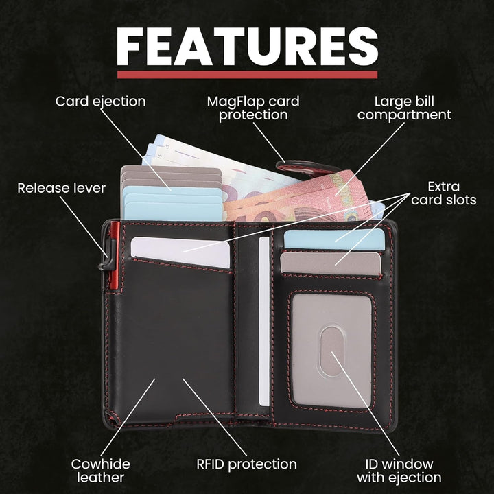 Will Fire® MagFlap® MultiTag | Airtag Android Wallet Samsung Galaxy Smart Tag + Tile Chipolo ATUVOS