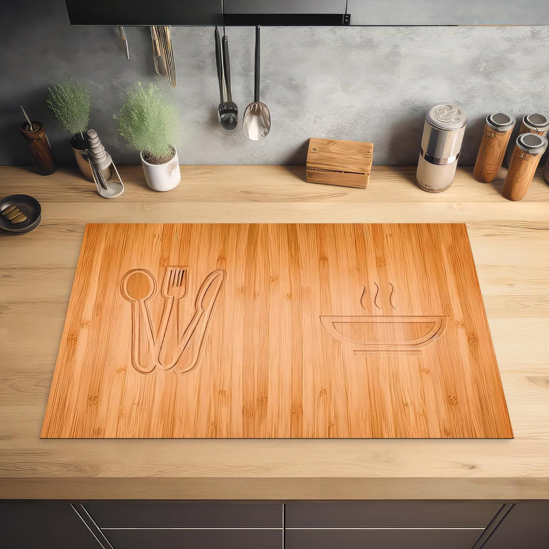 KitchenYeah© Herdabdeckplatte Einteilig Induktionsmatte Küche Abdeckung Ceranfeld Herd Abdeckplatte