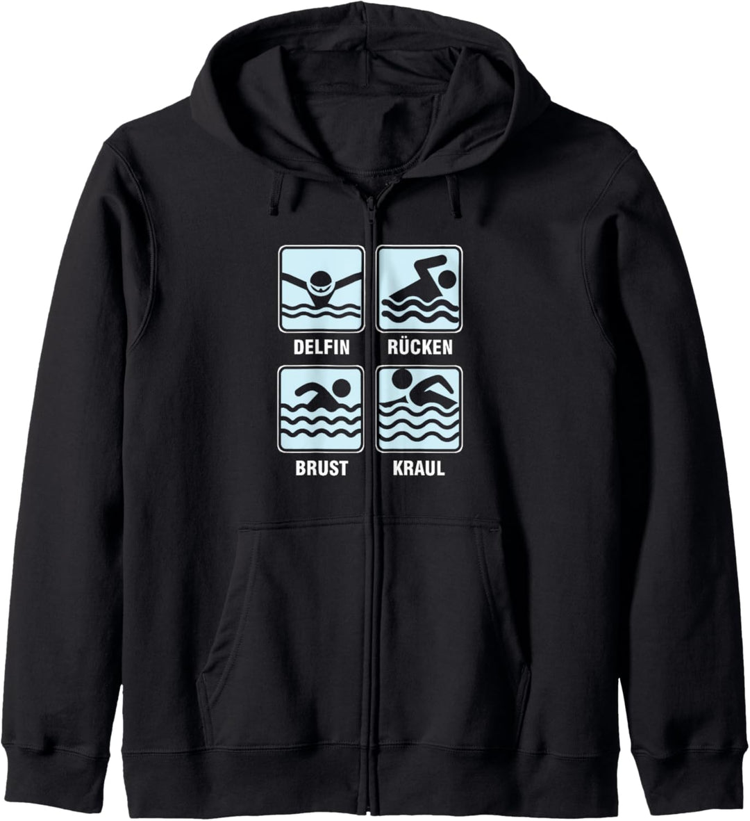 Schwimmstil Schwimmer Brust Kraul Rücken Delfin Geschenk Kapuzenjacke