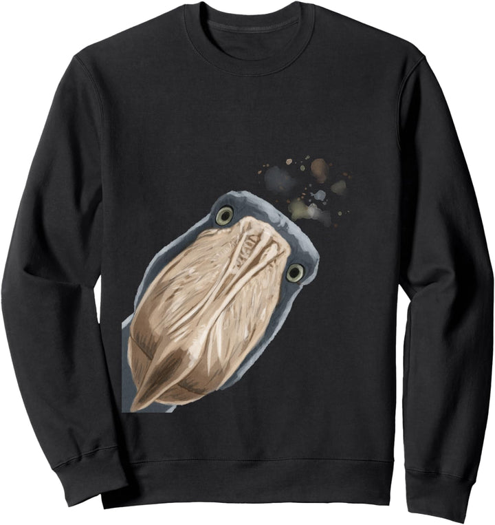Lustiger Neugieriger Vogel Schuhschnabel Sweatshirt