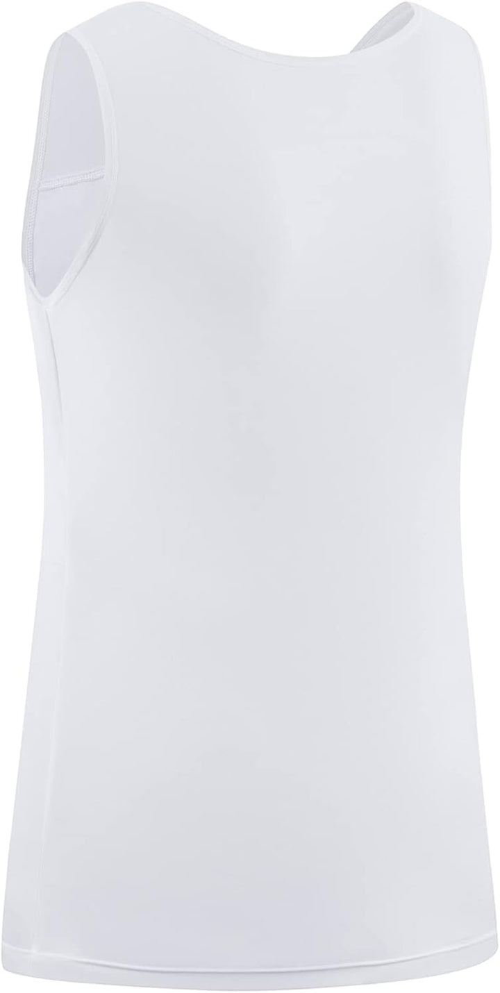 XUJI Brust Binder Transgender Tomboy Atmungsaktiv Langer Binder Pullover Tank Top S Weiss, S Weiss