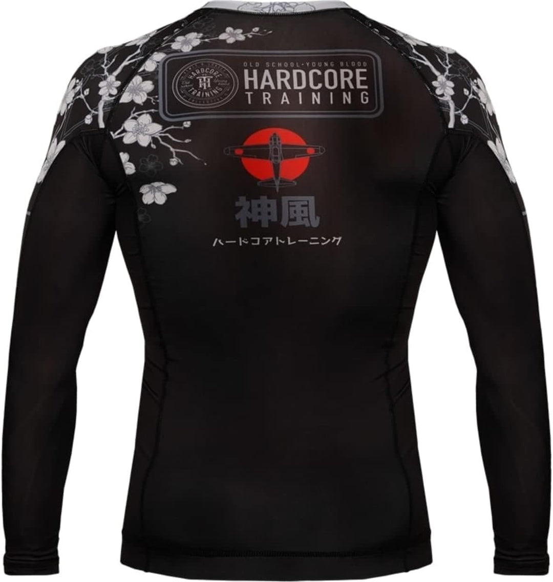 Hardcore Training Rash Guard Men's Kompressionshemd Herren Lange Ärmel Grappling Jiu Jitsu MMA Fitne