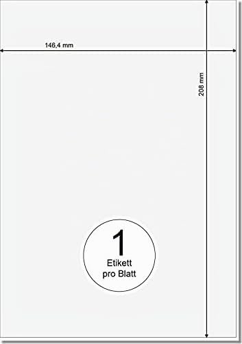 Versand-Etiketten A5 1000 Stk. 210 x 148,5 mm weiss selbstklebend - 1000 DIN A5 Bogen Grosspack à 1x