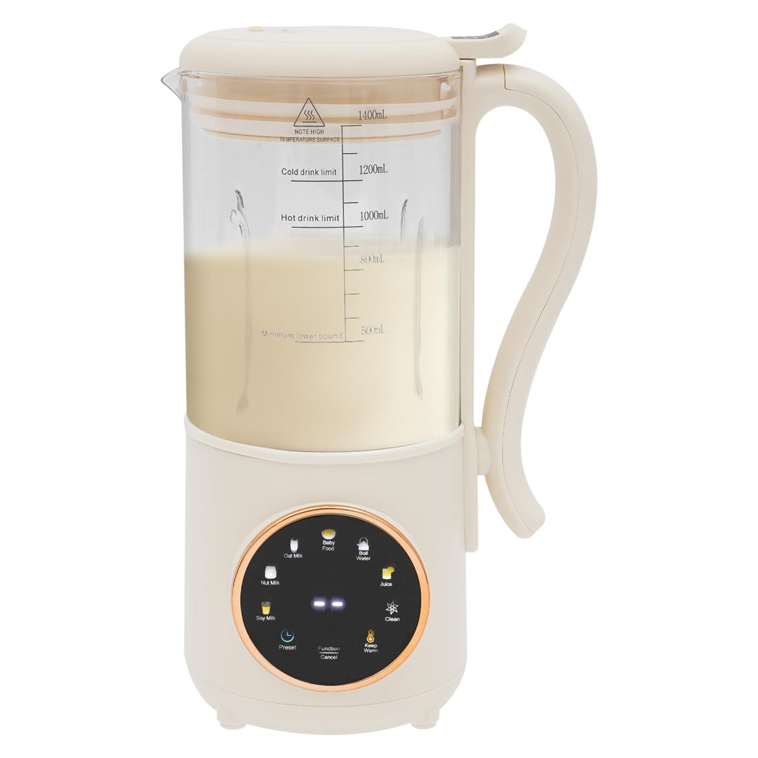 1400 ml Sojamilch Maschine Nussmilchmaschine mit 16 Klingen, Sojamilch-Maschine Nussmilch-Maschine E