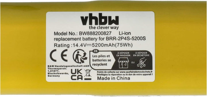 vhbw Akku kompatibel mit Xiaomi Roborock S5 S50 S502-00 Ruby-S, S5 S51 S512-00 Ruby-S Saugroboter (5