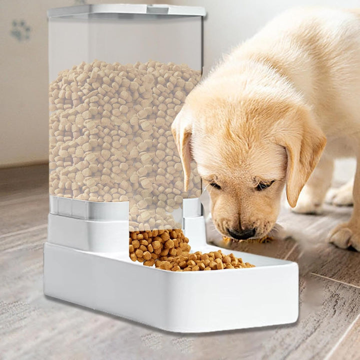 Futterautomat Katze, 3.8L Automatischer Futterspender, Wasserspender Für Hunde, Futterautomat Hund,