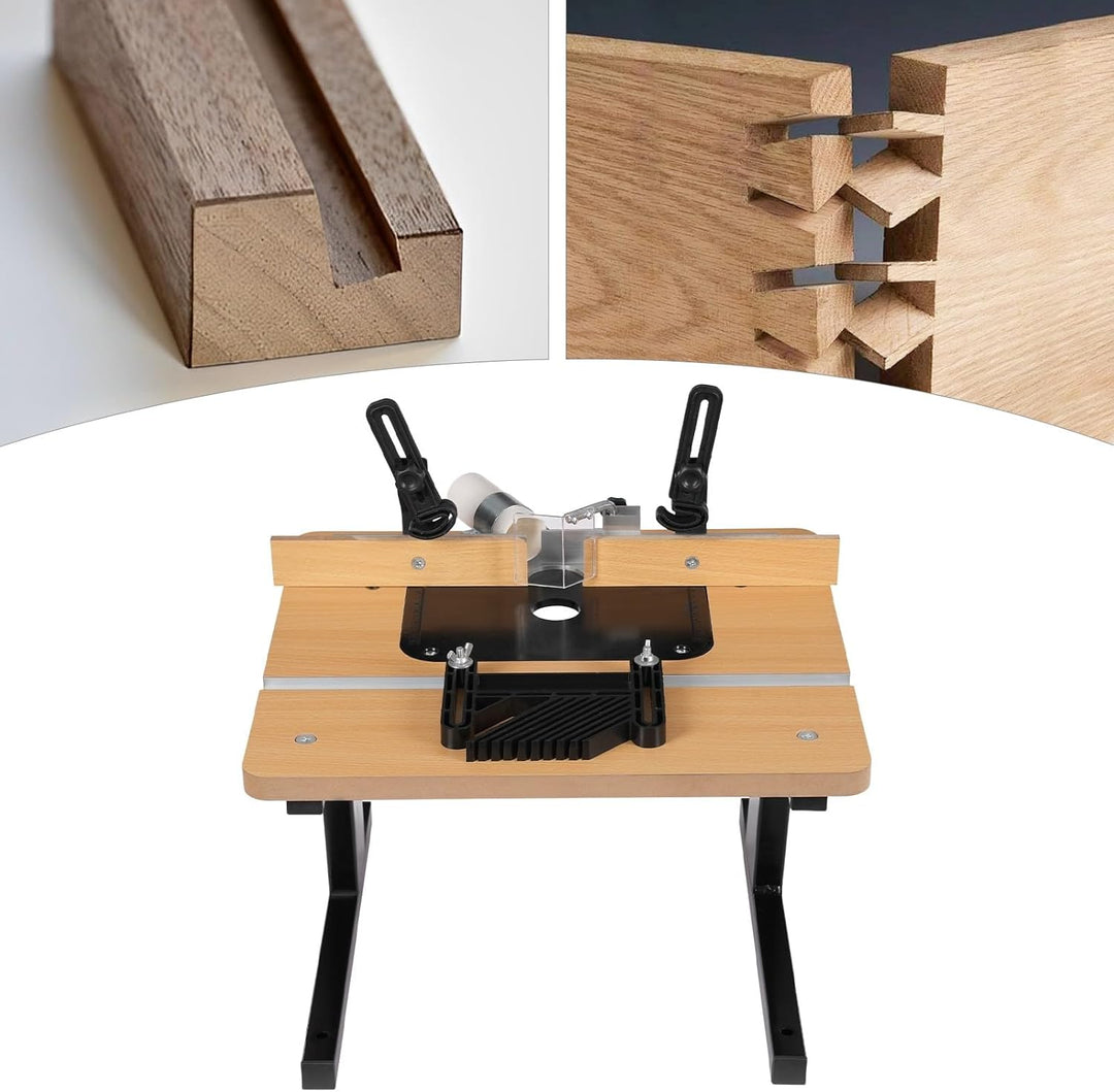 Router Tisch für Holzbearbeitung MDF Frästisch für DIY Möbelbau 43x40cm mit Staubabsaugung und hoher