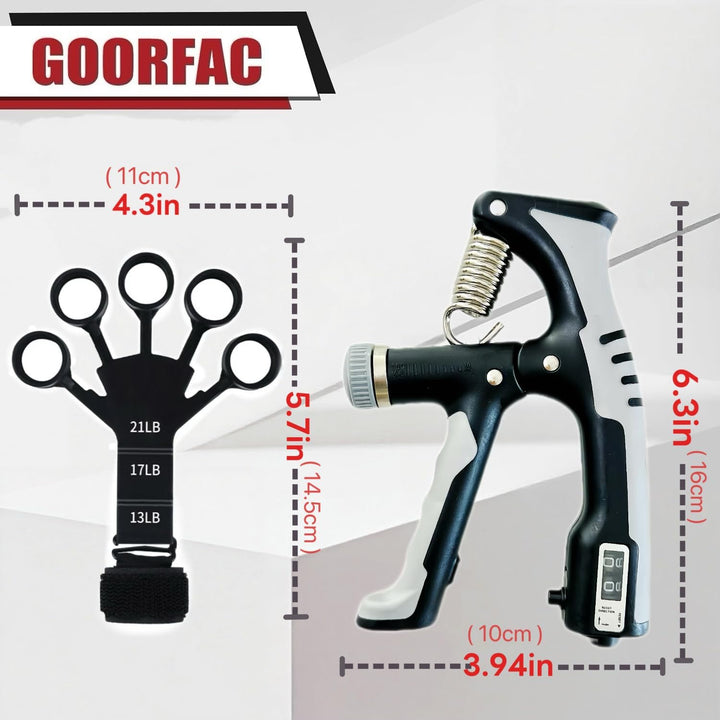 Handtrainer Fingertrainer 2er Set Griffkraft trainer,Einstellbarer Widerstand Fingertrainer(10-100kg