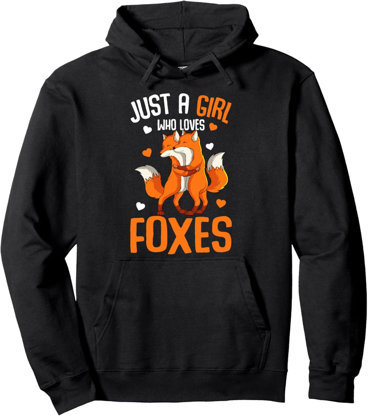Fuchs Just a Girl who loves Foxes Kinder Mädchen Füchse Pullover Hoodie