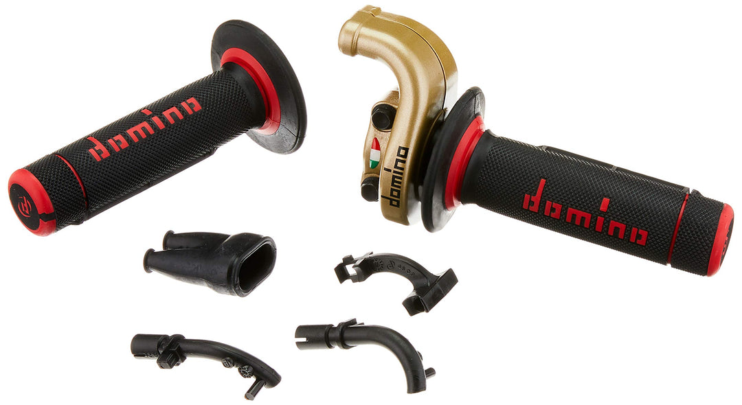 Domino Gasgriff Mit Griffgummi schwarz/rot 3917.03-00 Motorrad