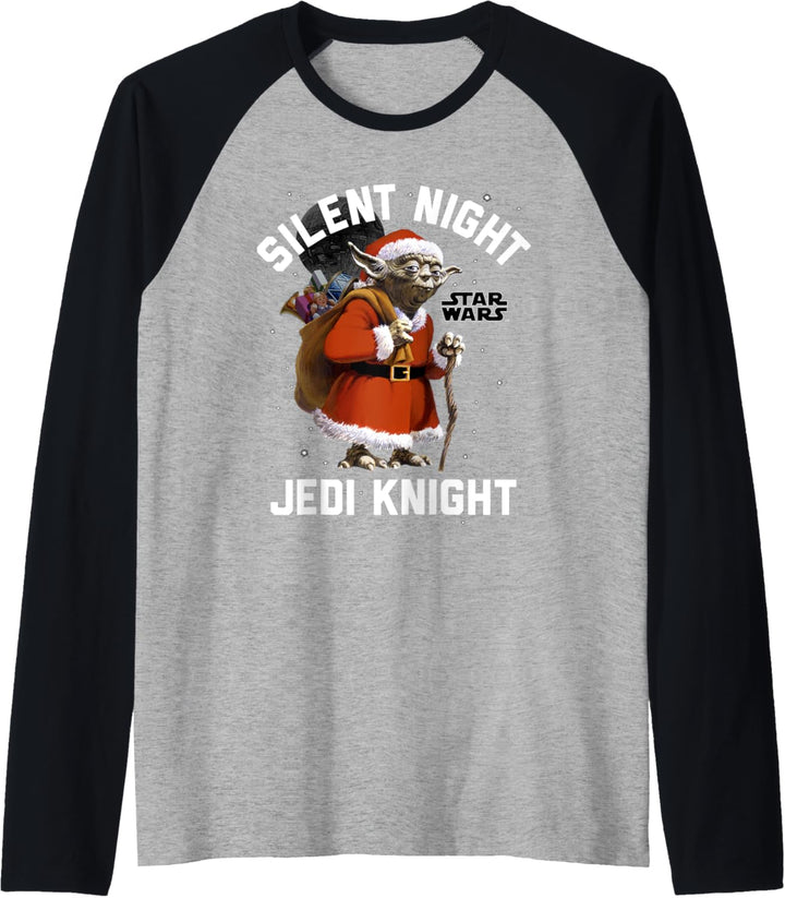 Star Wars Silent Knight Yoda Holiday Raglan