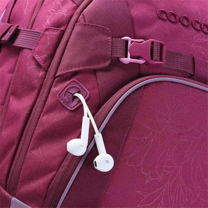 coocazoo Schulrucksack Mate, Berry Boost, rot, ergonomischer & anpassbarer Tornister, höhen- & gröss
