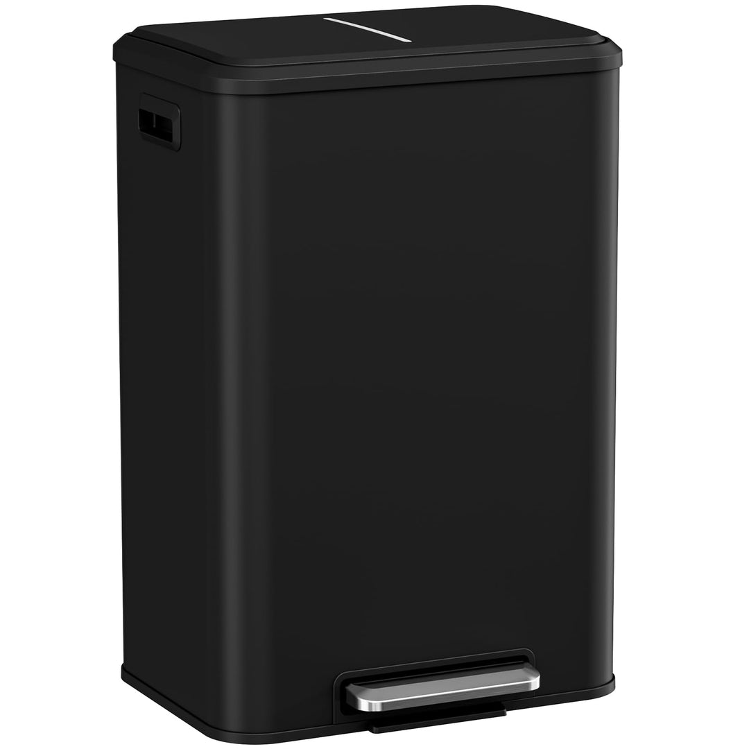 LIFERUN Mülleimer Küche 40l, Abfalleimer Küche mit Inneneimer,mit Deckel Softclose, Tretmülleimer au