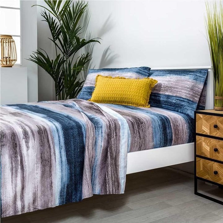 COTTON ARTean Lamba Bettwäsche-Set, 105 x 190/200 cm, hypoallergen. Cama 105 X 190/200 Blau, Cama 10