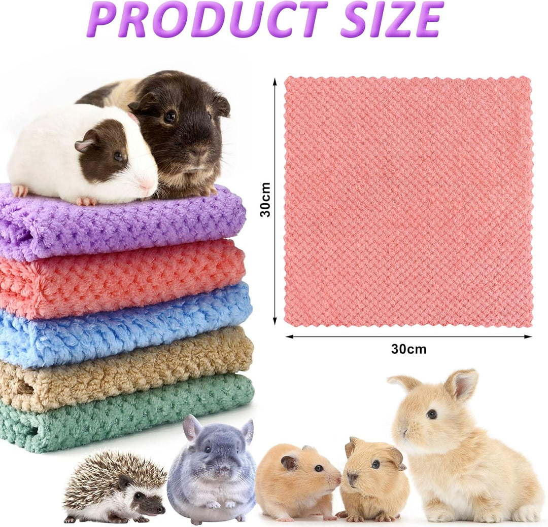 10 Stück Fleece-Decke für Meerschweinchen, 12 x 12 Zoll Meerschweinchen-Einstreu Wiederverwendbare H
