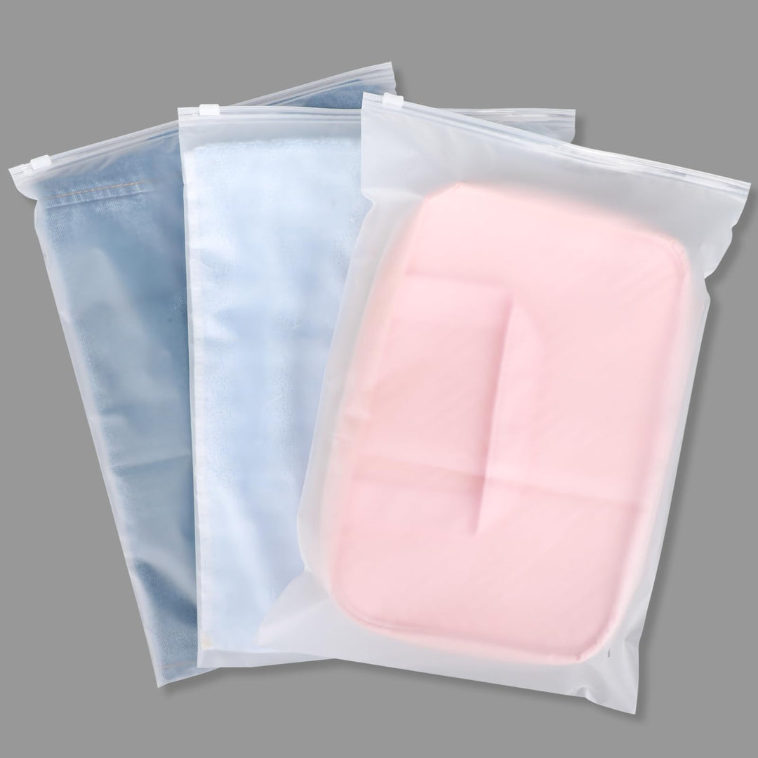 Zip Beutel Kleidung, 100 Stück 25 * 35cm Wiederverschliessbare Beutel für Kleidung, Koffer Organizer