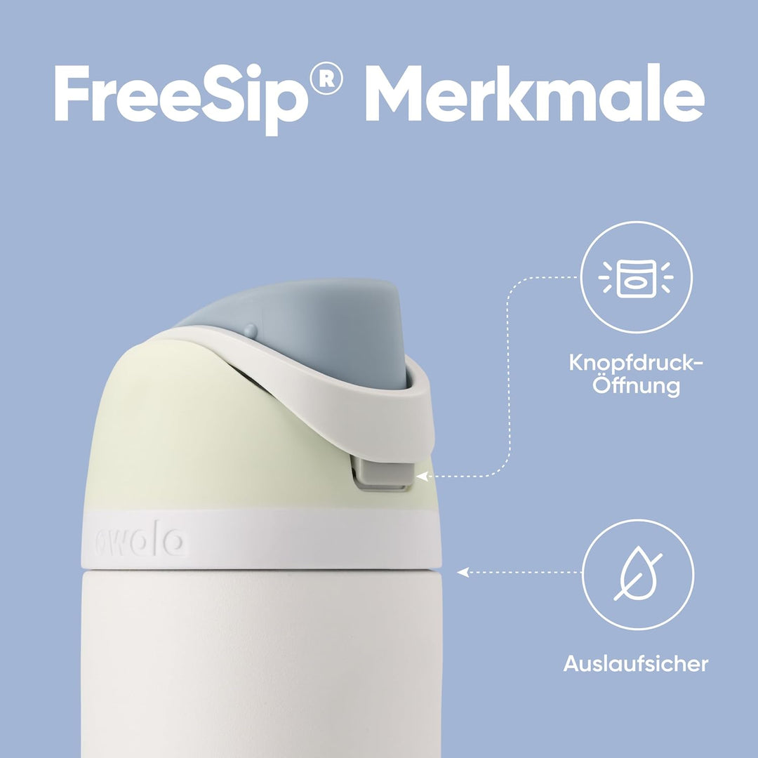 Owala FreeSip Isolierte Edelstahl Trinkflasche mit Strohhalm, 710 ml – BPA-frei, optimal für Sport,