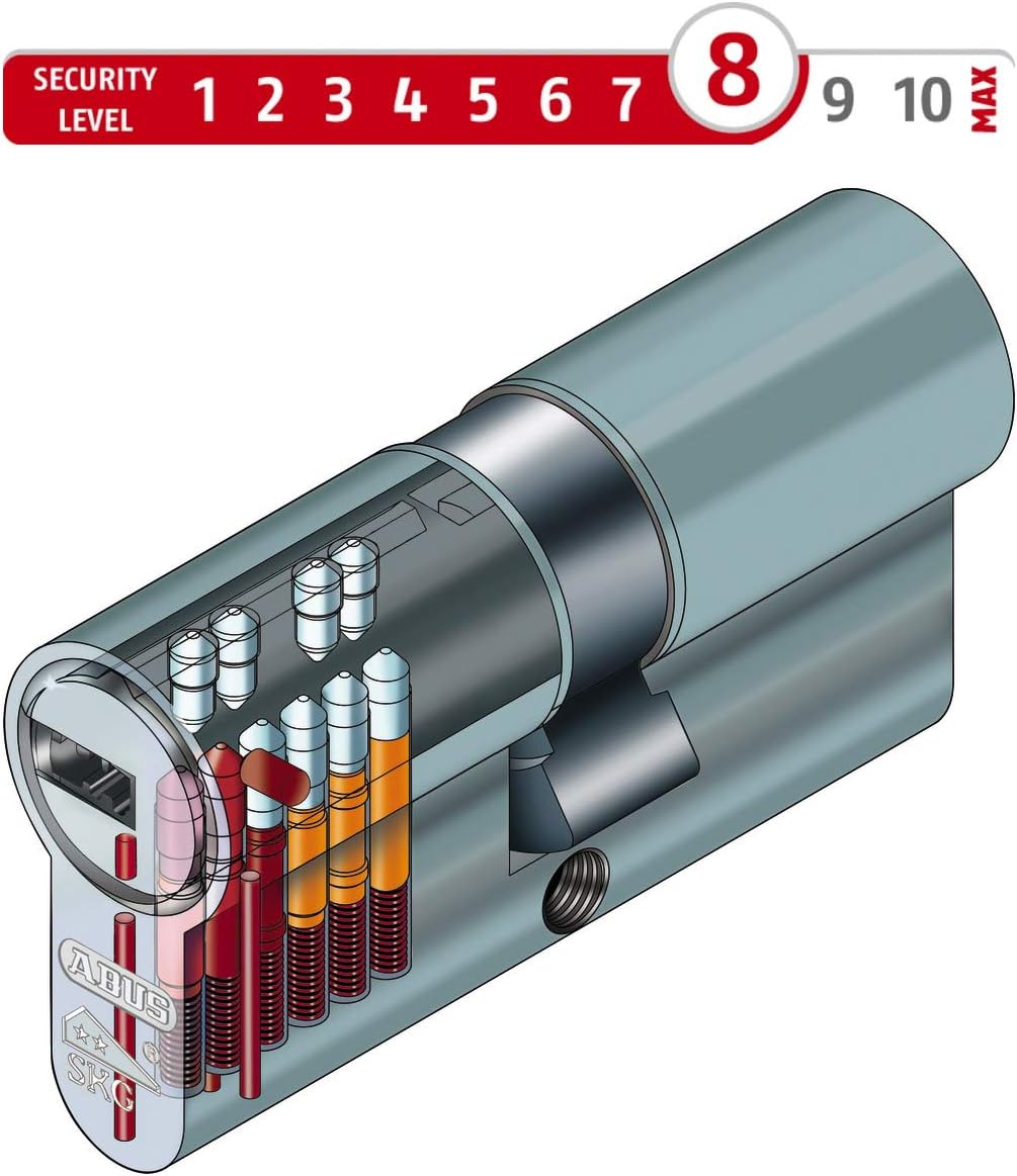 ABUS EC660 Profil-Doppelzylinder Länge (a/b) 45/55mm (c=100mm) mit 3 Schlüssel, mit Sicherungskarte