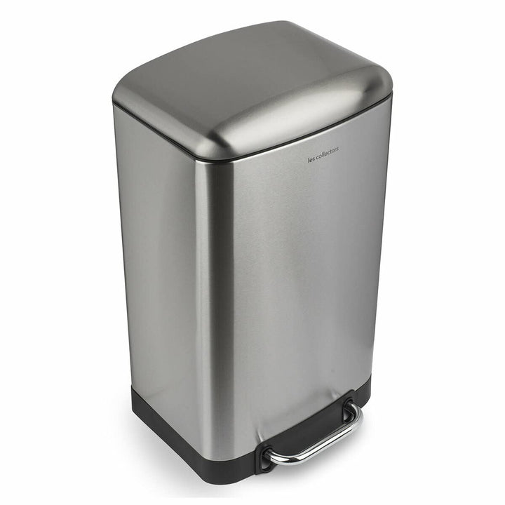 Les Collectors Tret-Mülleimer N°875 / Edelstahl/Silber, 40 L/rechteckig und praktisch, Metall, Silbe