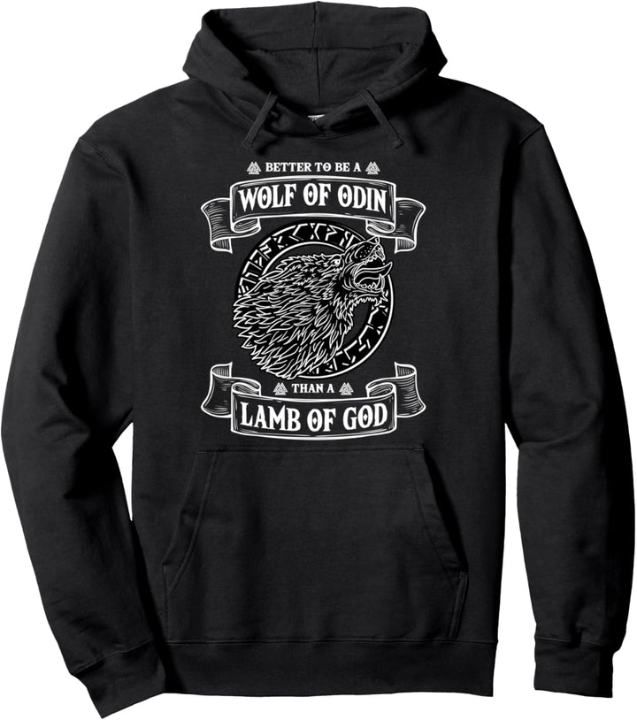 Wolf Odins - Nordische Mythologie &amp; Wikinger Vegvisir Pullover Hoodie