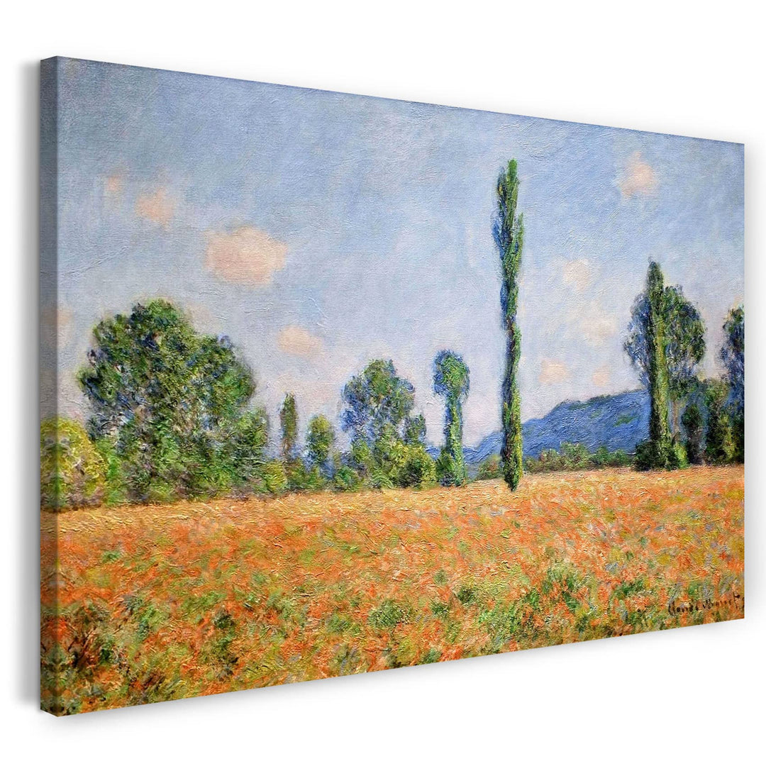 Printed Paintings Leinwand (80x60cm): Claude Monet - Mohnfeld Giverny 80x60 cm, 80x60 cm