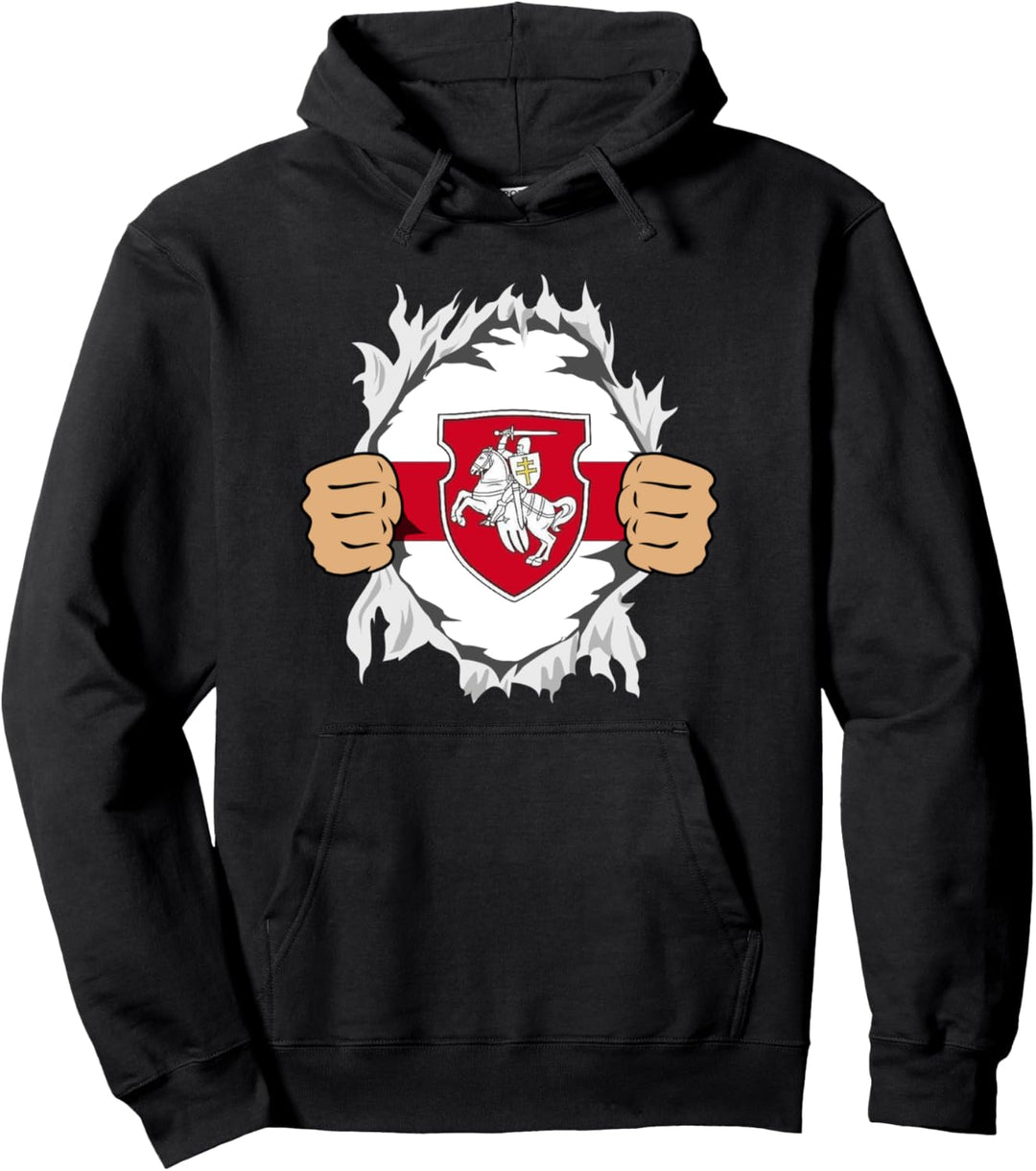 Belarus Flagge Weissrussland Wurzeln Geschenk Pullover Hoodie