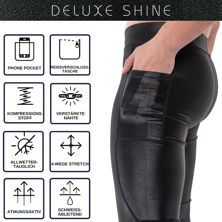 Kapow Meggings Performance Range Männer Leggings Sportkompression mit Taschen Omega XL, Omega XL