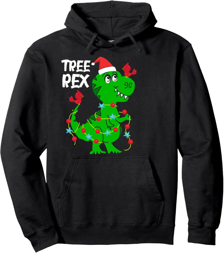 T-Rex Dinosaurier Weihnachtsbaum Witzig Weihnachten Pullover Hoodie