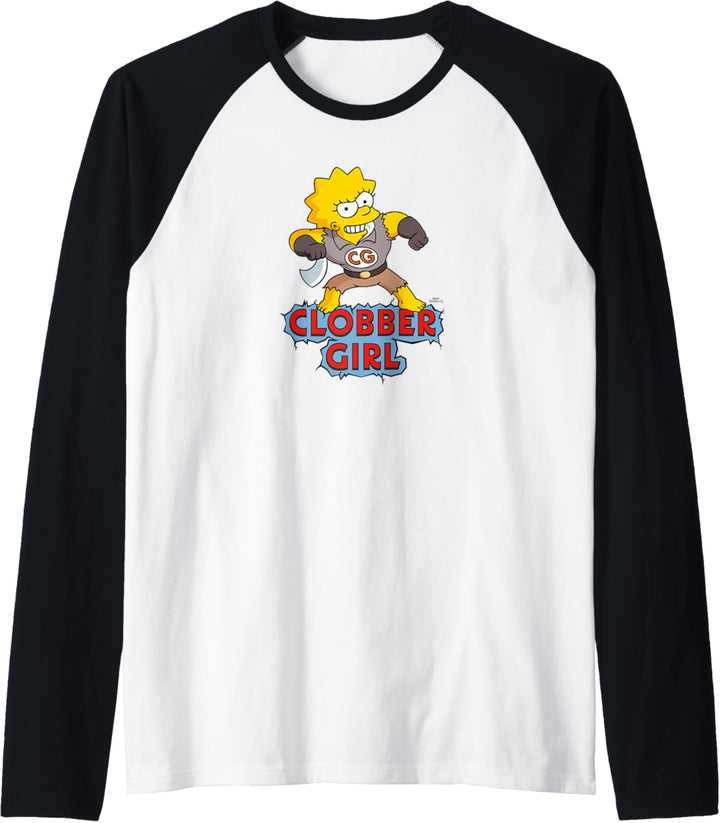 The Simpsons Lisa Simpson Clobber Girl Raglan