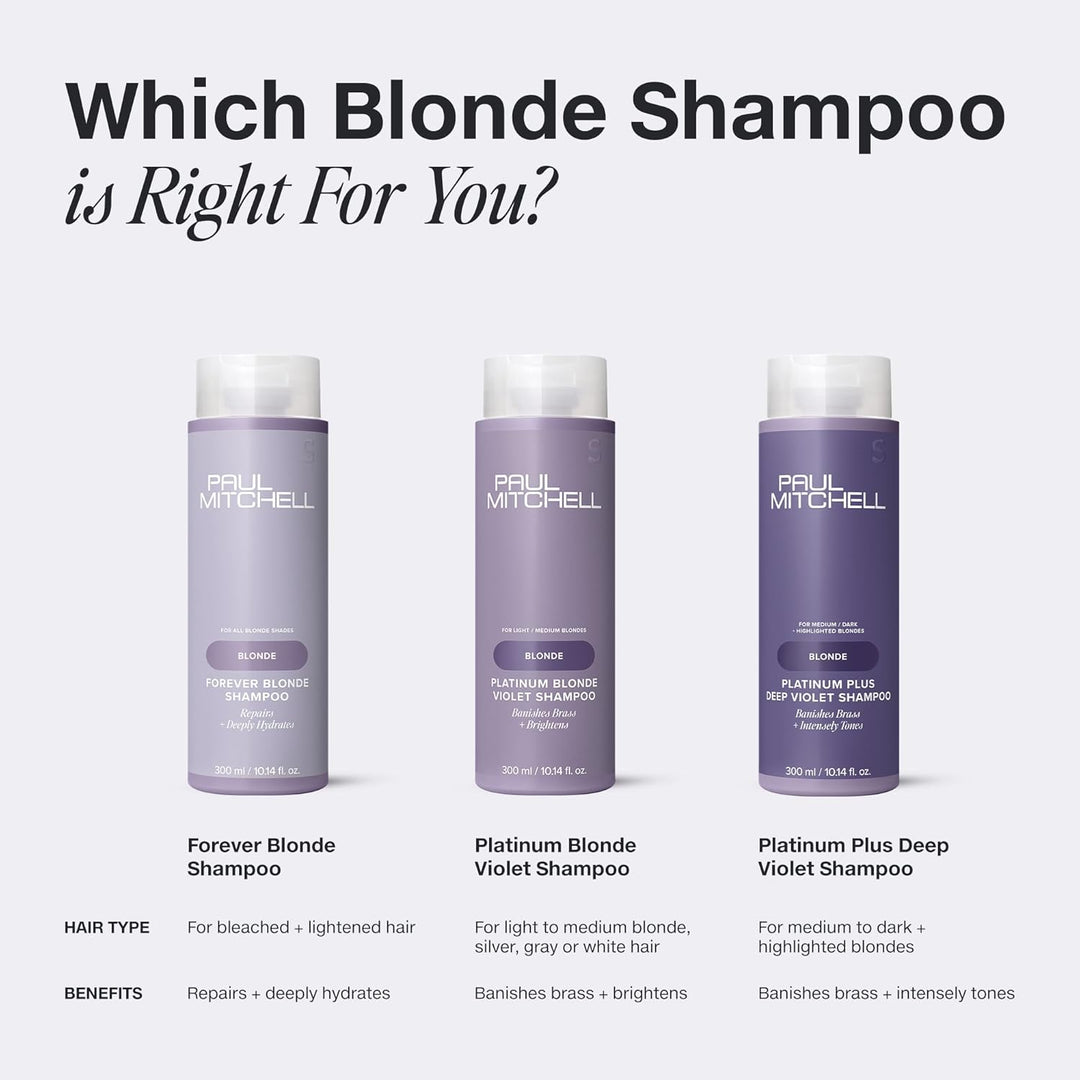 Paul Mitchell Platinum Blonde Shampoo - Violett Shampoo für strahlend blondes, graues oder weisses H
