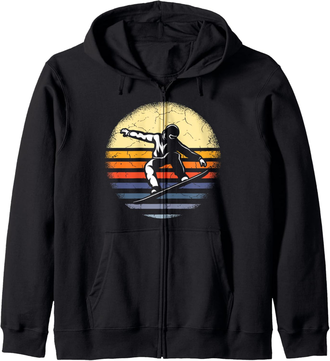 Snowboard Geschenk Retro Vintage Cool Snowboarden Kapuzenjacke