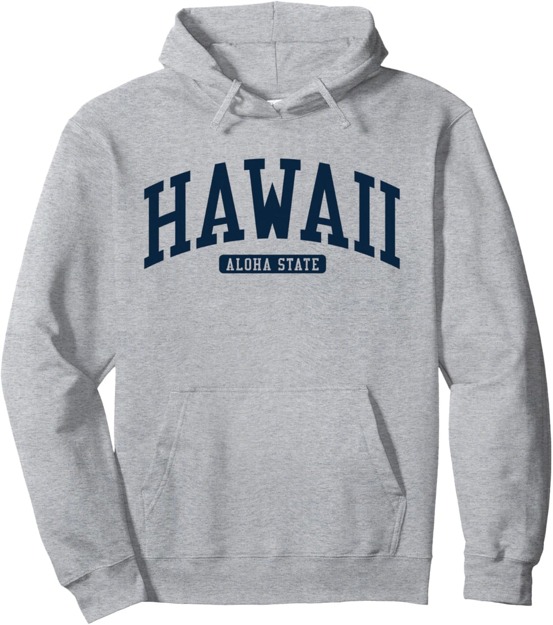 Marineblau im Stil der Hawaii College University Pullover Hoodie