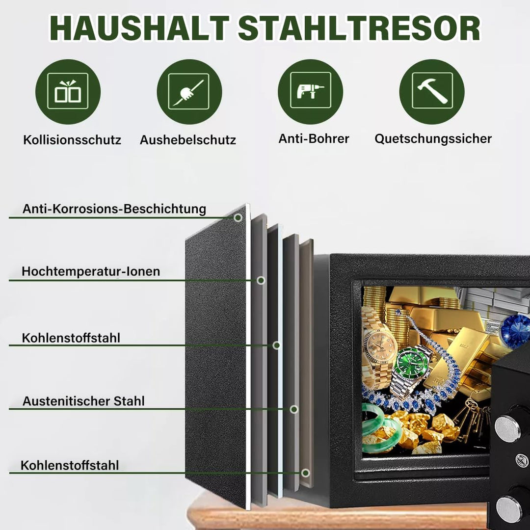 Safe Tresor, Elektronischem Möbeltresor Feuerfest Wasserdicht Kleiner Tresors für Zuhause, Tresor mi